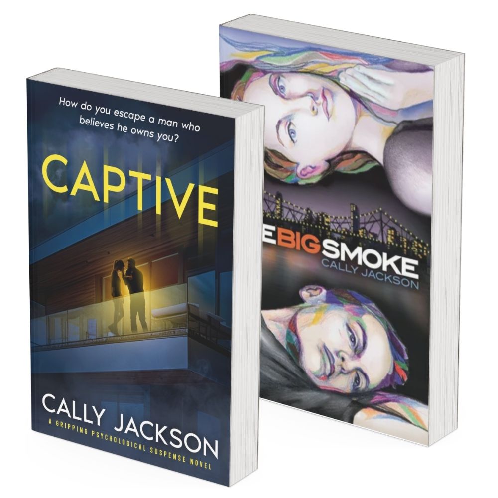 Captive and The Big Smoke by Cally Jackson, two paperback books